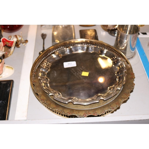 462 - QTY OF VARIOUS PLATED & OTHER METAL WARES