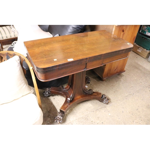 553 - WILLIAM IV ROSEWOOD CARD TABLE