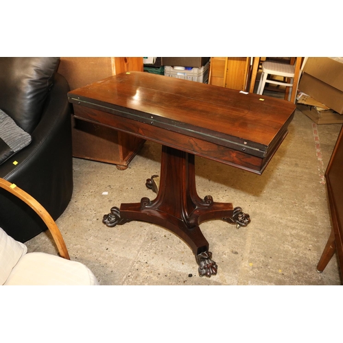 553 - WILLIAM IV ROSEWOOD CARD TABLE