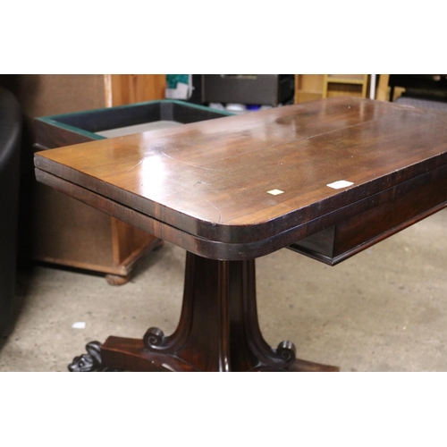 553 - WILLIAM IV ROSEWOOD CARD TABLE