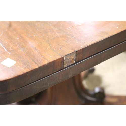 553 - WILLIAM IV ROSEWOOD CARD TABLE