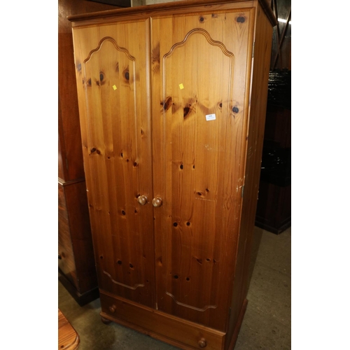 555 - PINE 2 DOOR WARDROBE