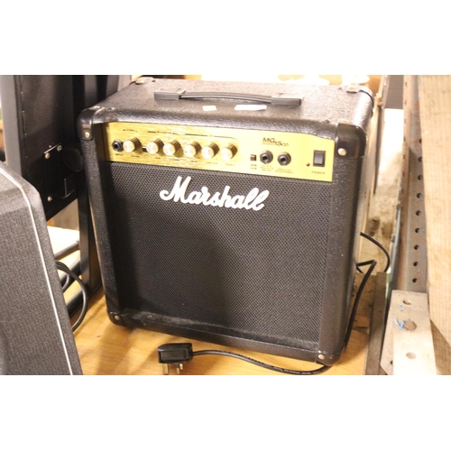 65 - MARSHALL PRACTICE AMP, G ECHO AMP, FOOT PEDAL, ETC - WARRANTED UNTIL 12 NOON TUESDAY FOLLWOING THE A... 