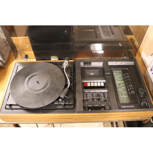 68 - VINTAGE RECORD PLAYER, TAPE DECK WITH SPEAKERS - WARRANTED UNTIL 12 NOON TUESDAY FOLLOWING THE ABOVE... 