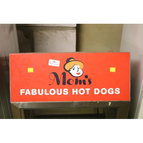 70 - MOMS FABULOUS HOT DOG STEAMER - WARRANTED UNTIL NOON TUES FOLLOWING THE ABOVE SALE