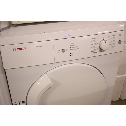 75 - BOSCH TUMBLE DRYER - WARRANTED UNTIL 12 NOON TUESDAY FOLLOWING THE ABOVE SALE