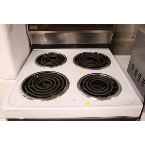 77 - CREDA 4 RING COOKER - TO BE INSTALLED BY A QUALIFIED ELECTRICIAN