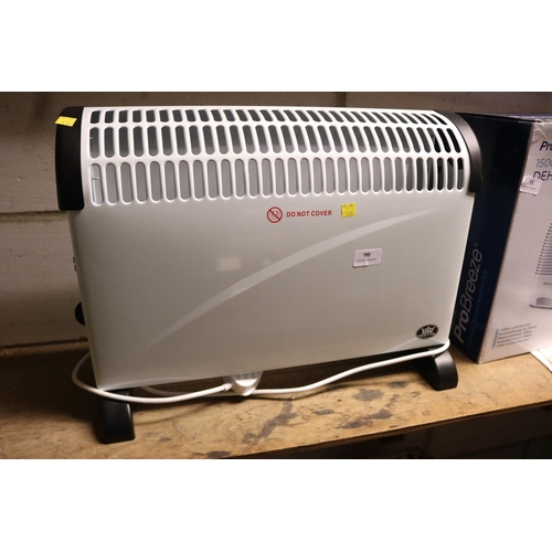 90 - ELECTRIC HEATER - WARRANTED UNTIL 12 NOON TUESDAY FOLLOWING THE ABOVE SALE