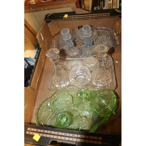 228 - 3 GLASS DRESSING TABLE SETS