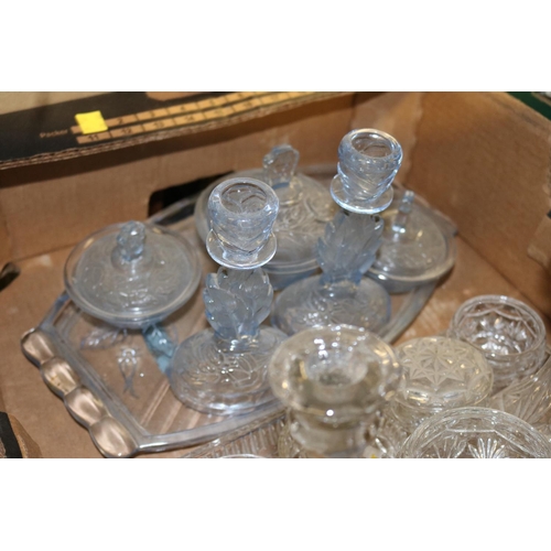 228 - 3 GLASS DRESSING TABLE SETS