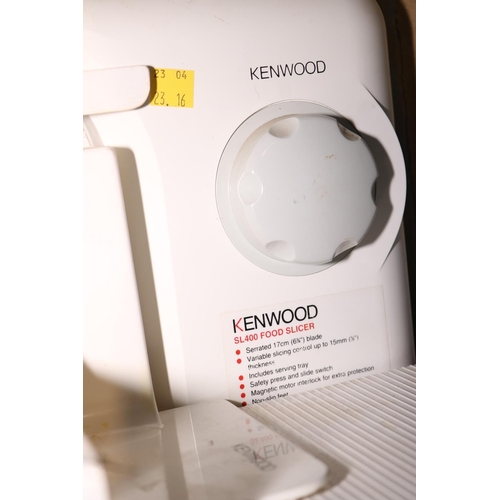 100 - KENWOOD FOOD SLICER - WARRANTED UNTIL 12 NOON TUESDAY FOLLOWING THE ABOVE SALE