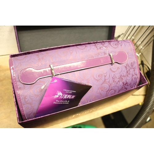 106 - GHD PURPLE NARROW HAIR STRAIGHTENERS IN GIFT BAG - WARRANTED UNTIL 12 NOON TUESDAY FOLLOWING THE ABO... 