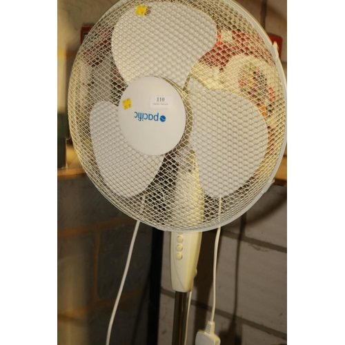 110 - UPRIGHT PACIFIC FAN - WARRANTED UNTIL 12 NOON TUESDAY FOLLOWING THE ABOVE SALE