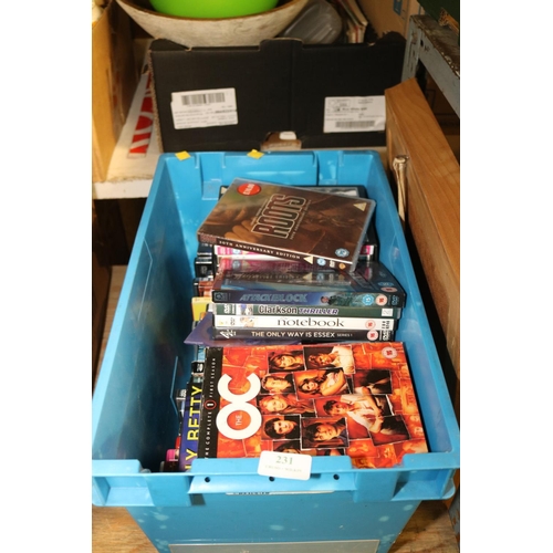 231 - BOX OF DVD'S