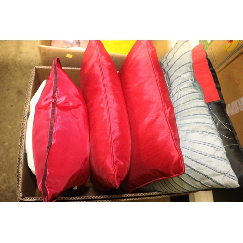 237 - BOX OF VARIOUS CUSHIONS