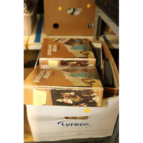 241 - BOX OF 10 ALBUMS OF UK POSTCARDS (APPROX 1300)