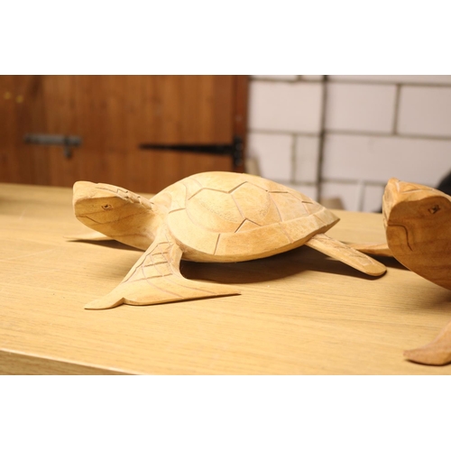 334 - PAIR OF TURTLE CARVINGS