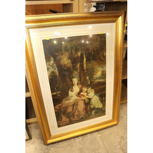 337 - LARGE PRINT IN GILT FRAME