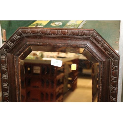 355 - VINTAGE OAK FRAMED MIRROR