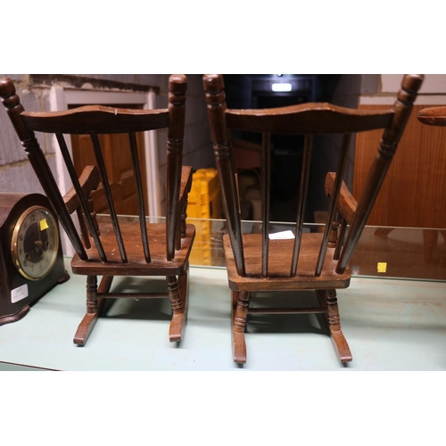 370 - PAIR OF DOLLS ROCKING CHAIRS (SMALL)