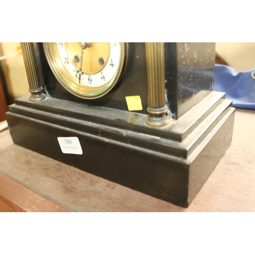 380 - SLATE MATLE CLOCK