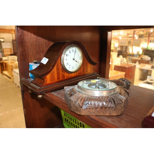 389 - INLAID CLOCK & BAROMETER