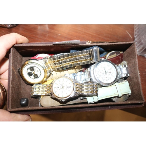 398 - BOX OF WATCHES