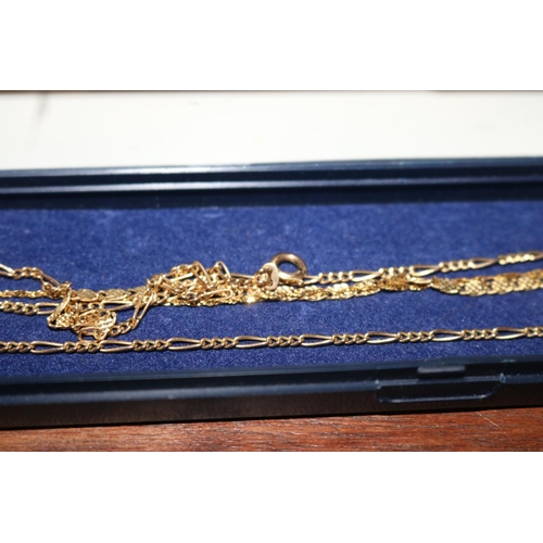 404 - 4 X 9CT GOLD CHAINS/BRACELETS - 6.1GMS TOTAL