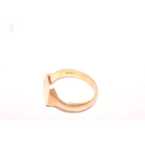 419 - 9CT SIGNET RING - 6.4GMS TOTAL