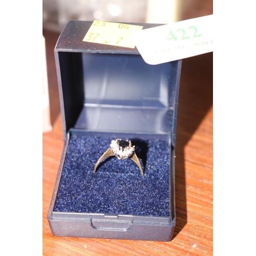 422 - 9CT HEART SHAPED RING - 1.3GMS