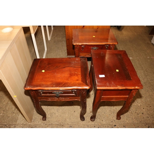 621 - 3 X WOODEN SIDE TABLES