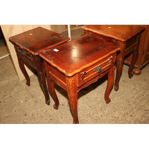 621 - 3 X WOODEN SIDE TABLES