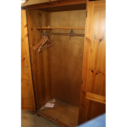 623 - PINE DOUBLE WARDROBE