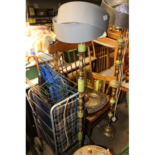 373 - ROCKING CHIAR/2 X BRASS STANDARD LAMPS/TROLLEY ETC - WARRANTED UNTIL NOON TUES FOLLOWING THE ABOVE S... 