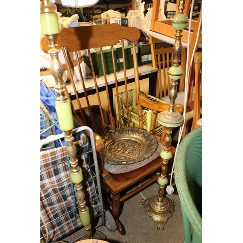 373 - ROCKING CHIAR/2 X BRASS STANDARD LAMPS/TROLLEY ETC - WARRANTED UNTIL NOON TUES FOLLOWING THE ABOVE S... 