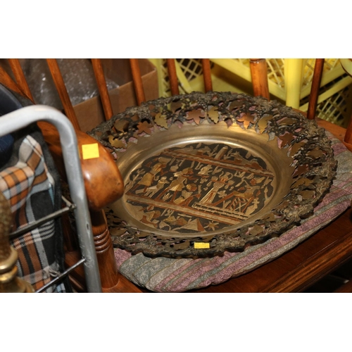 373 - ROCKING CHIAR/2 X BRASS STANDARD LAMPS/TROLLEY ETC - WARRANTED UNTIL NOON TUES FOLLOWING THE ABOVE S... 