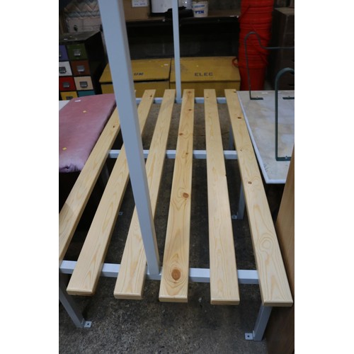 215 - BOXED GYM STYLE BENCH/COAT STAND