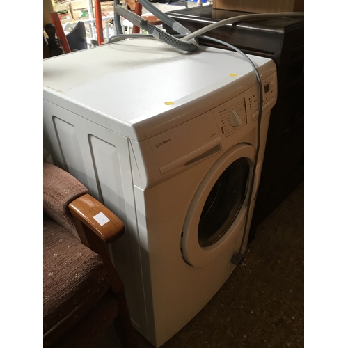 255 - John Lewis, J L,WM1407 washing machine - warranted until 12 noon, Tuesday, following the above sale