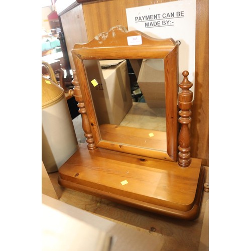 409 - PINE DRESSING TABLE MIRROR