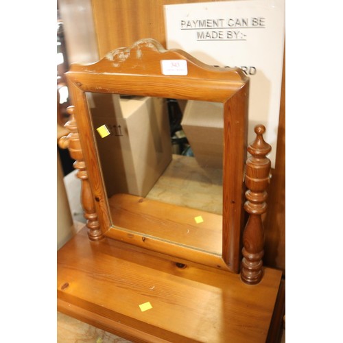 409 - PINE DRESSING TABLE MIRROR