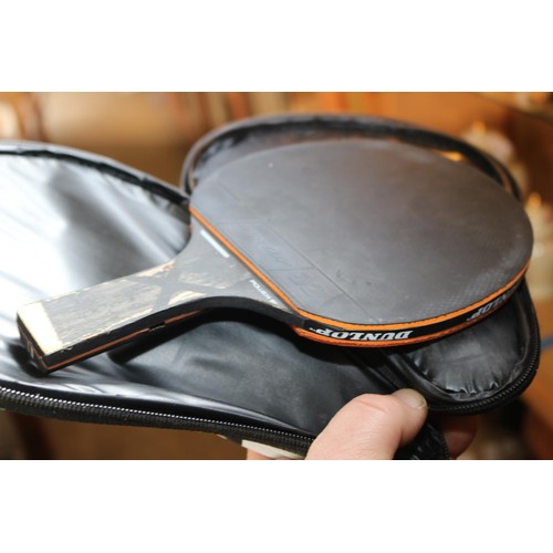 455 - DUNLOP TABLE TENNIS BAT & ZIP CASE