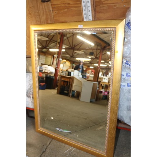 547 - MIRROR LARGE GOLD COLOURED SURROUND