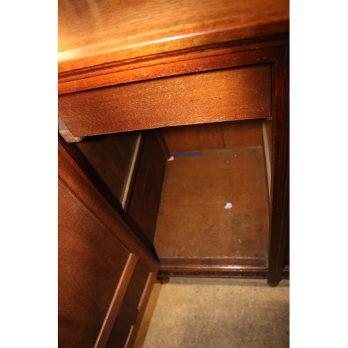 590 - QUALITY EDWARDIAN MAHOGANY MIRROR BACK SIDE BOARD