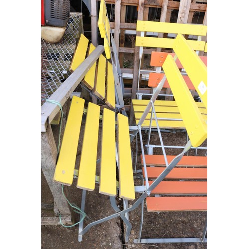 20 - 6 x folding garden chairs