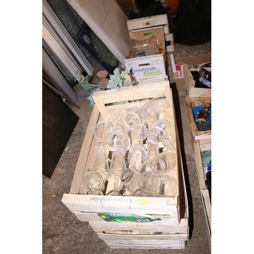 108 - 4 x Boxes of various glassware etc.