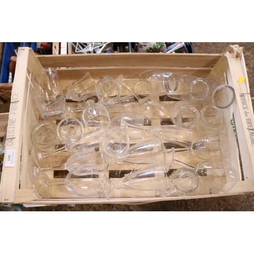 108 - 4 x Boxes of various glassware etc.