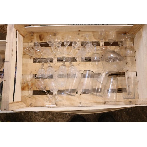 108 - 4 x Boxes of various glassware etc.