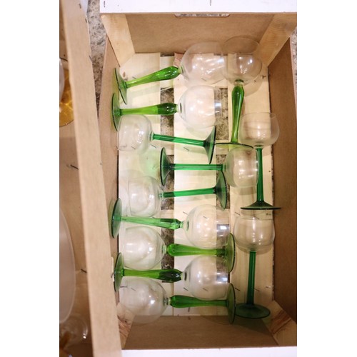 108 - 4 x Boxes of various glassware etc.