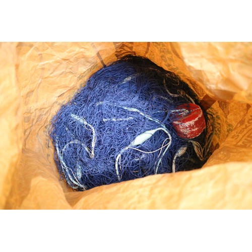 123 - Bag & basket of various sea fishing nets