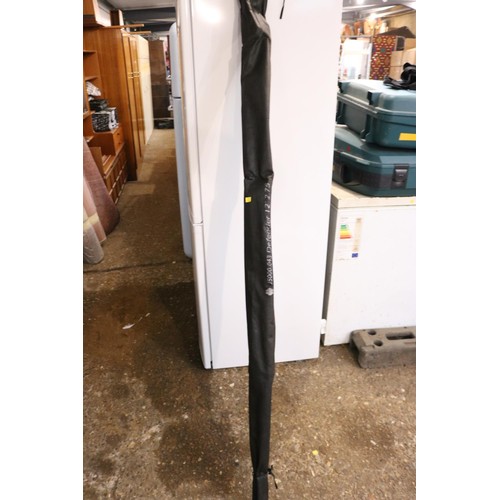 140 - 12 foot defender fishing rod, and Case